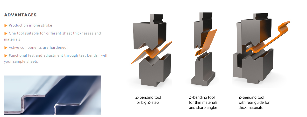 press brake offset bending tools