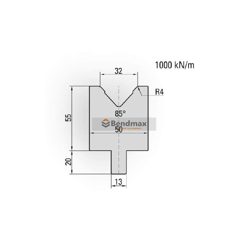 Non-Marking Single-V Die